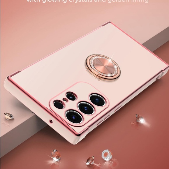 NWT 2 Samsung Galaxy S23 Ultra 5G Cases, Ring Holder Rose Gold Cases (Lot of 2) - Picture 2 of 12